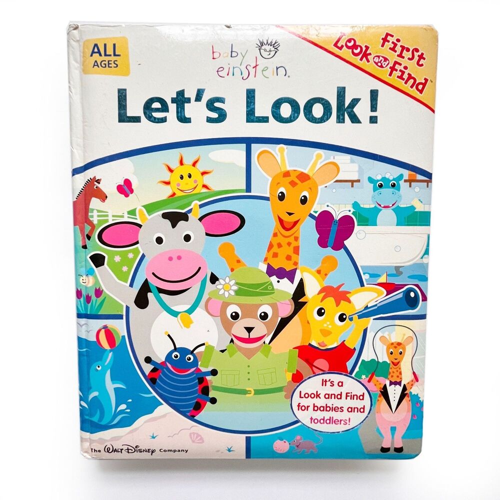 Disney BABY EINSTEIN Let's Look! First Look & Find Board Book EUC